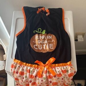 Pumpkin Patch Cutie Kids Halloween Costume Romper - Orange & Black